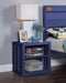 Cargo Blue Nightstand (USB) - U&U Home Budget Furniture (Carteret, NJ)