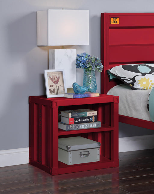 Cargo Red Nightstand (USB) - U&U Home Budget Furniture (Carteret, NJ)