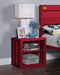 Cargo Red Nightstand (USB) - U&U Home Budget Furniture (Carteret, NJ)