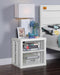 Cargo White Nightstand (USB) - U&U Home Budget Furniture (Carteret, NJ)