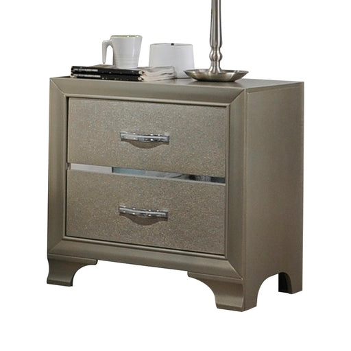 Carine Champagne Nightstand - U&U Home Budget Furniture (Carteret, NJ)