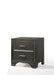 Carine II Gray Nightstand - U&U Home Budget Furniture (Carteret, NJ)