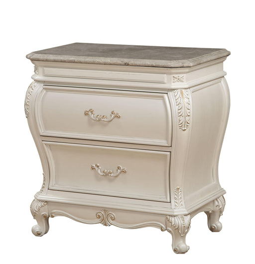 Chantelle Pearl White Nightstand - U&U Home Budget Furniture (Carteret, NJ)