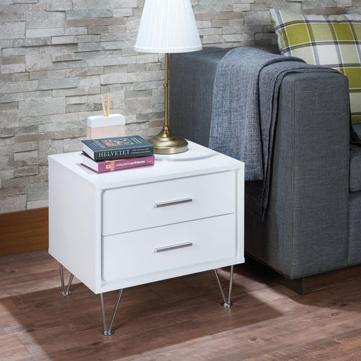Deoss White Accent Table - U&U Home Budget Furniture (Carteret, NJ)