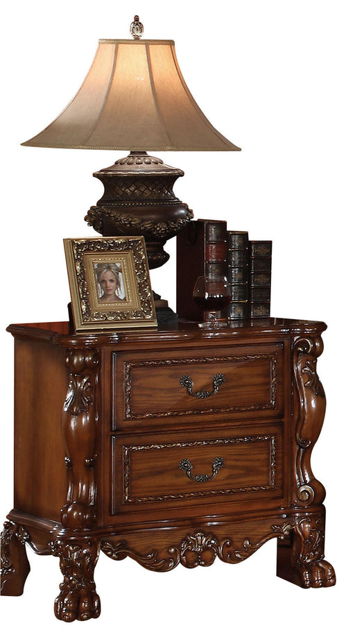 Dresden Cherry Oak Nightstand - U&U Home Budget Furniture (Carteret, NJ)