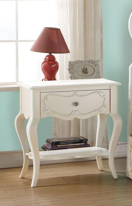 Edalene Pearl White Nightstand - U&U Home Budget Furniture (Carteret, NJ)
