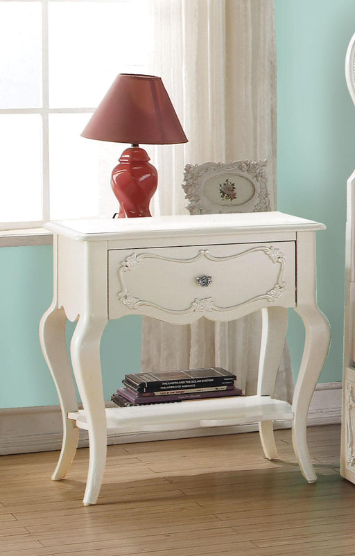 Edalene Pearl White Nightstand - U&U Home Budget Furniture (Carteret, NJ)