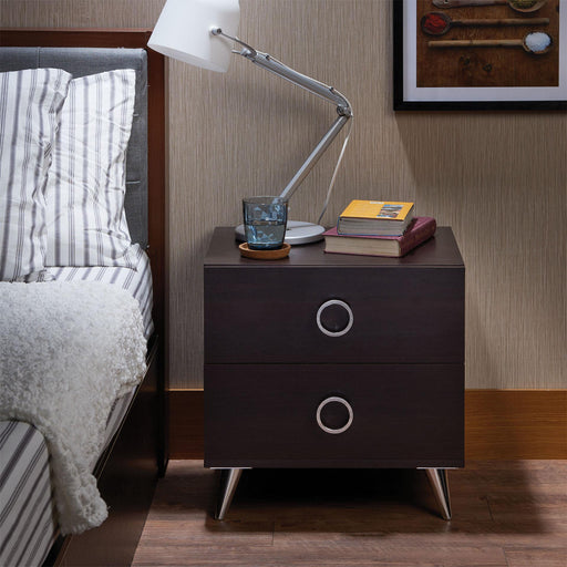 Elms Espresso Accent Table - U&U Home Budget Furniture (Carteret, NJ)