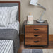 Eloy Walnut & Espresso Accent Table - U&U Home Budget Furniture (Carteret, NJ)