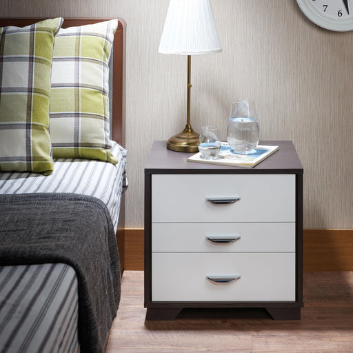 Eloy White & Black Accent Table - U&U Home Budget Furniture (Carteret, NJ)