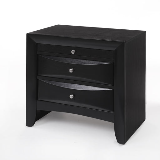 Ireland Black Nightstand - U&U Home Budget Furniture (Carteret, NJ)