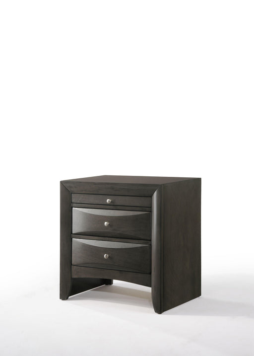 Ireland Gray Oak Nightstand - U&U Home Budget Furniture (Carteret, NJ)