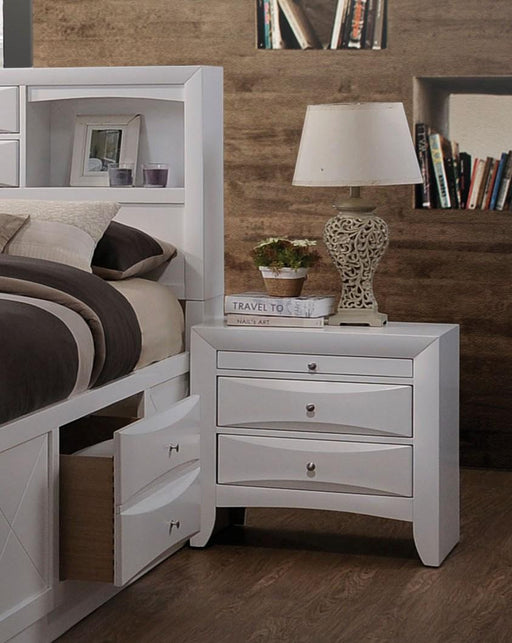 Ireland White Nightstand - U&U Home Budget Furniture (Carteret, NJ)