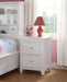 Lacey White Nightstand (2 DRAWERS) - U&U Home Budget Furniture (Carteret, NJ)