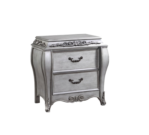 Leonora Vintage Platinum Nightstand - U&U Home Budget Furniture (Carteret, NJ)
