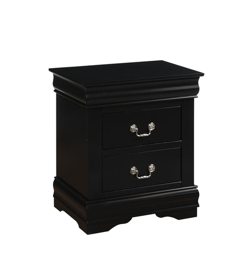 Louis Philippe Black Nightstand - U&U Home Budget Furniture (Carteret, NJ)