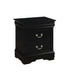 Louis Philippe Black Nightstand - U&U Home Budget Furniture (Carteret, NJ)