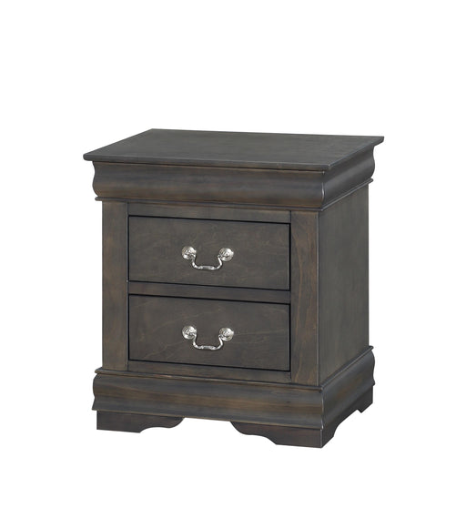 Louis Philippe Dark Gray Nightstand - U&U Home Budget Furniture (Carteret, NJ)