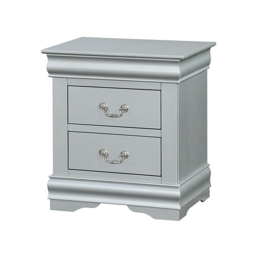 Louis Philippe Platinum Nightstand - U&U Home Budget Furniture (Carteret, NJ)