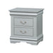 Louis Philippe Platinum Nightstand - U&U Home Budget Furniture (Carteret, NJ)
