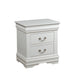 Louis Philippe White Nightstand - U&U Home Budget Furniture (Carteret, NJ)