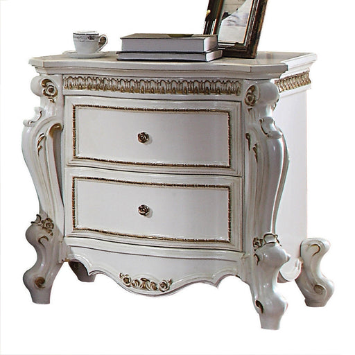 Picardy Antique Pearl Nightstand - U&U Home Budget Furniture (Carteret, NJ)