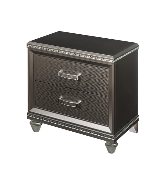 Sadie Dark Champagne Nightstand - U&U Home Budget Furniture (Carteret, NJ)