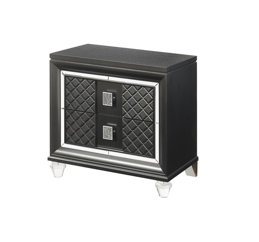 Sawyer Metallic Gray Nightstand - U&U Home Budget Furniture (Carteret, NJ)