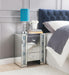 Sonia Mirrored & Faux Agate Accent Table - U&U Home Budget Furniture (Carteret, NJ)