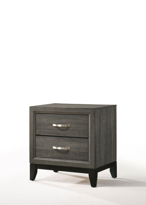 Valdemar Weathered Gray Nightstand - U&U Home Budget Furniture (Carteret, NJ)