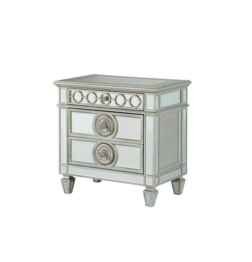 Varian Mirrored Nightstand - U&U Home Budget Furniture (Carteret, NJ)