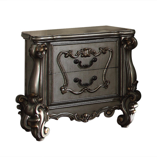 Versailles Antique Platinum Nightstand - U&U Home Budget Furniture (Carteret, NJ)