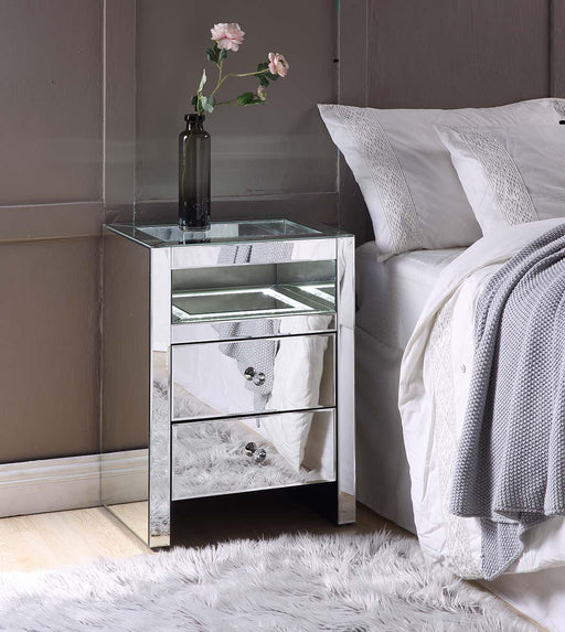 Malish Mirrored Accent Table (LED) - U&U Home Budget Furniture (Carteret, NJ)