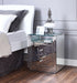 Nysa Mirrored & Faux Crystals Accent Table - U&U Home Budget Furniture (Carteret, NJ)
