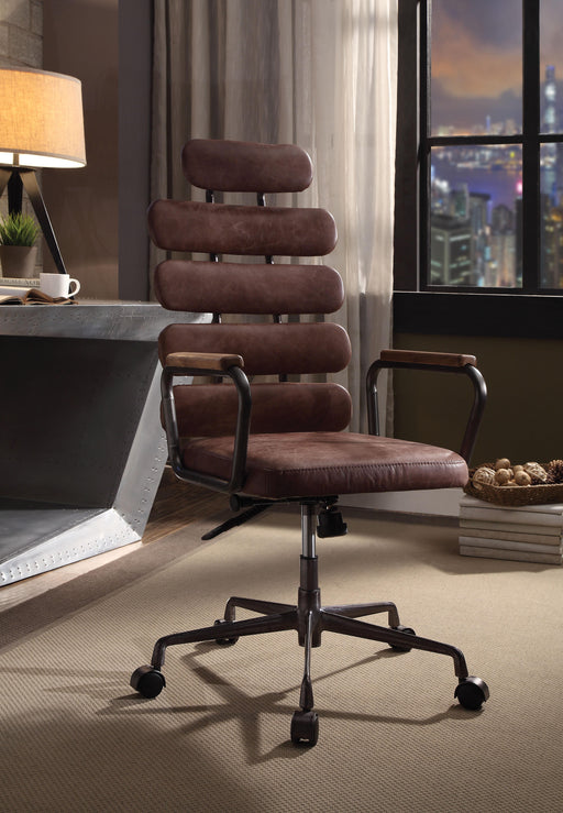 Calan Vintage Whiskey Top Grain Leather Office Chair - U&U Home Budget Furniture (Carteret, NJ)