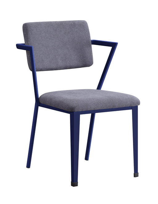 Cargo Gray Fabric & Blue Chair - U&U Home Budget Furniture (Carteret, NJ)