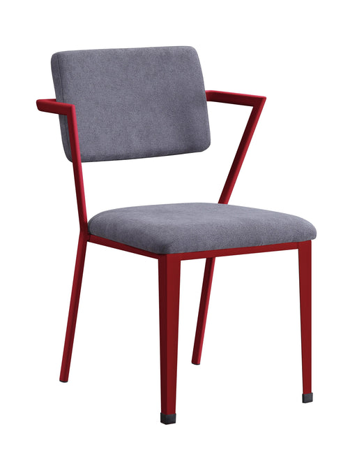 Cargo Gray Fabric & Red Chair - U&U Home Budget Furniture (Carteret, NJ)