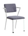 Cargo Gray Fabric & White Chair - U&U Home Budget Furniture (Carteret, NJ)