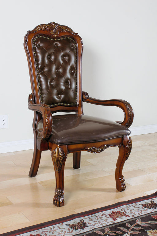 Dresden PU & Cherry Oak Office Chair - U&U Home Budget Furniture (Carteret, NJ)
