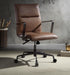 Indra Vintage Chocolate Top Grain Leather Office Chair - U&U Home Budget Furniture (Carteret, NJ)