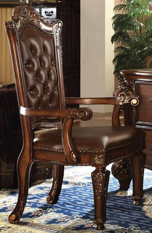 Acme Vendome Office Arm Chair in Cherry 92126 - U&U Home Budget Furniture (Carteret, NJ)