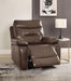 Aashi Brown Leather-Gel Match Recliner (Power Motion) - U&U Home Budget Furniture (Carteret, NJ)