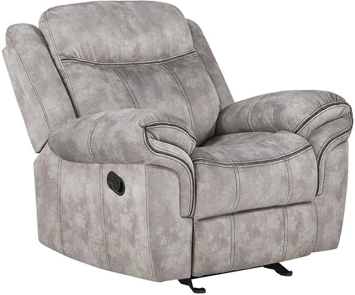 Acme Furniture Zubaida Motion Glider Recliner in 2-Tone Gray Velvet 55027 - U&U Home Budget Furniture (Carteret, NJ)