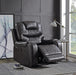 Braylon Magnetite PU Recliner (Motion) - U&U Home Budget Furniture (Carteret, NJ)