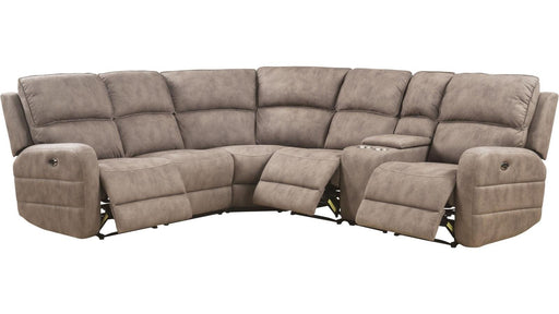 Acme Olwen Power Motion Sectional Sofa in Mocha Nubuck 54590 - U&U Home Budget Furniture (Carteret, NJ)