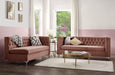 Rhett Dusty Pink Velvet Sectional Sofa - U&U Home Budget Furniture (Carteret, NJ)