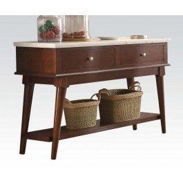 Acme Gasha Server in White/Walnut 72823 - U&U Home Budget Furniture (Carteret, NJ)