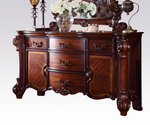 Acme Vendome Traditional Dresser/Server with Four Drawers and Two Doors in Cherry 22005 - U&U Home Budget Furniture (Carteret, NJ)
