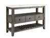 Merel White Marble & Gray Oak Server - U&U Home Budget Furniture (Carteret, NJ)