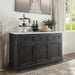 Nolan White Marble & Salvage Dark Oak Server - U&U Home Budget Furniture (Carteret, NJ)